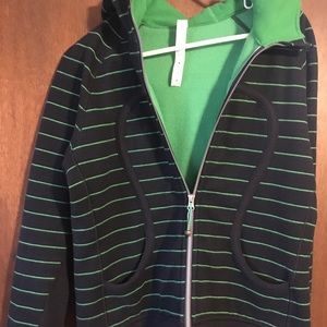 Navy/green Lululemon Scuba hoodie